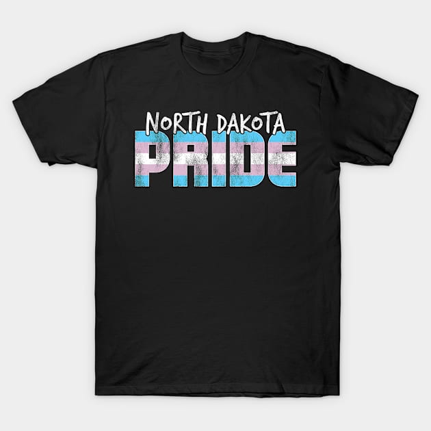 North Dakota Pride Transgender Flag T-Shirt by wheedesign